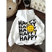 Y2k Trend Sezon Unisex Retro Sweatshırt Kapşonlu Kod 1900 Trz2280 Beyaz