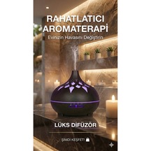Aroma Difüzör Gece Işığı 7 Led Desenli Nemlendirici Kumandalı Buhar Makinesi 550 Ml Çok Renkli 88998066