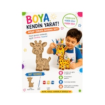 5 Adet Ahşap Zürafa Boyama Seti