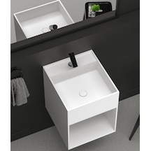 Akrilik-Corian Solid Banyo Dolabı (479179563) Beyaz