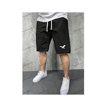 Tarzsokak Y2k Unisex Yaz Şort Bermuda Harajuka Anime Retro Kod-11481 Siyah
