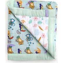 Milk&moo Müslin Battaniye Elyaf Dolgulu Jungle Friends Çok Renkli