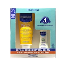 Mustela Çok Yüksek Koruma SPF50+ Bebek Güneş Losyonu 200 ML + Vücut Losyonu 100 ML