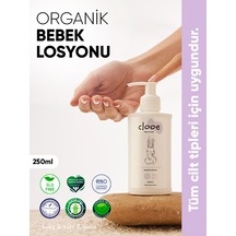 Clooe Organik Bebek Losyonu 250 ML Argan Yağı - Zeytinyağı - Huş - Gül Suyu - Yenidoğan Kullanımına Uygun