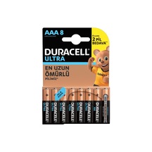 Duracell LR03/MX2400 Ultra Alkalin AAA İnce Kalem Pil 8'li