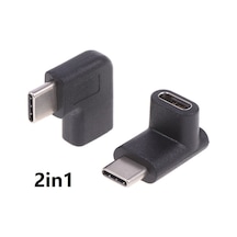 4460 Type C Dişi Erkek 90 Derece Dirsek 2in1 Çevirici Dönüştürücü