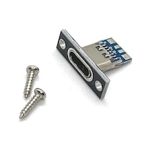 Usb 3.1 Type C Panel Montaj Dişi Soket 4 Pin Smd Lehimlenebilir Padler Konnektör Telefon Şarj Board