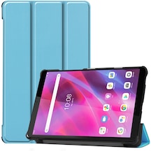 Butu Pu Deri Üç Katlı Stand Slim Fit Tablet Koruyucu Kılıf Lenovo Uyumlu Tab M8 3. Nesil