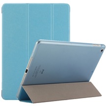 iPad Uyumlu 9.7 Ve iPad Uyumlu 9.7 İnç Ve iPad Uyumlu Air Silk Dokulu Yatay Çevirmeli Deri Kılıf, Üç Katlama Tutuculu