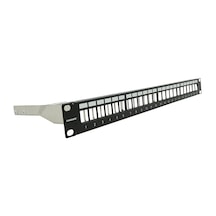 Canovate Bakır Rj45 Ftp Patch Panel 24 Port 1U 19" Siyah