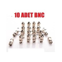 10 Adet Metal Bnc Konnektör Connektör Sıkmalı