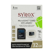 Syrox 32 GB MicroSDHC Class 10 UHS-I Hafıza Kartı + Adaptör