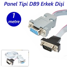 Panel Tipi Serial Port Db9 Dişi Erkek Çevirici Kablo - 1M