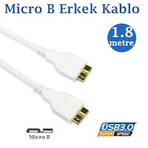 Usb 3.1 Micro B To Micro B Kablo Beyaz 1 8 Metre