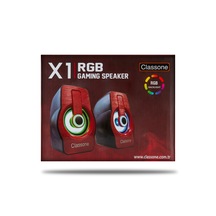 Classone X1 Red Gaming Hoparlör - Kırmızı