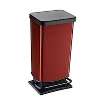 Rotho Paso Pedallı Çöp Kutusu 40L Metalik Kırmızı
