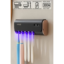 Mioji Mio Uv5f Pro 2600mah Şarj Edilebilir Uv Sterilizatörü Diş Fırçası Tutucusu Siyah Siyah