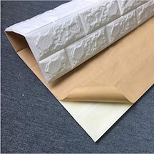 8,5 Mm Kendinden Yapışkanlı Esnek Sünger Beyaz Tuğla Duvar Paneli