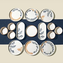 Nehir Aqua Terra 6 Kişilik 15 Parça Seramik Kahvaltı Takımı Açık Mavi