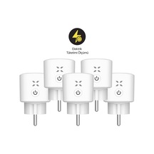 Xenon Smart Akıllı Akım Korumalı Enerji Ölçümlü Wi-Fi/Bluetooth Priz 5 Adet X7010