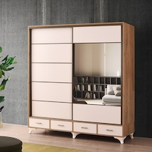 Beenal Mars Sürgülü Kapaklı Şifonyerli Gardırop 200 CM