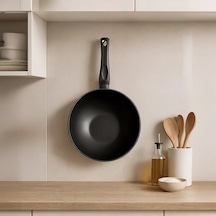 Nehir Royal Elite Siyah 28 cm Alüminyum Döküm Wok Tava