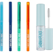 Pastel Show Your Game Waterproof Gel Eye Pencil 413 - 411 - 407 - 403 + Transparan Kaş ve Kirpik Maskarası