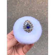 Safir Taşlı Telkari Işlemeli Gümüş Yüzük 21436 - 544327716