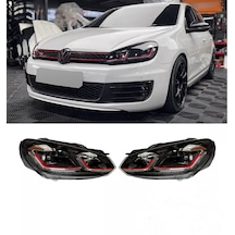 Vw Golf 6 2009.2012 Mk6 Kırmızı 7.5 Dizayn J Ledli Ön Far