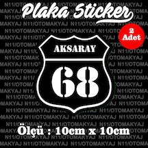 68 Aksaray İl Şehir Plaka Sticker Futbol Spor Kulüb