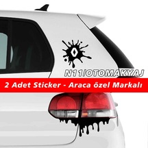 Renault 25 Sticker 2Adet Kapı Far Tampon Bagaj Stickerı