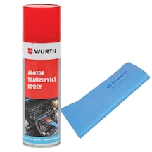 Würth Motor Temizleyici Sprey 500 Ml + Güderi Bez Mavi 130 Gr N11.220