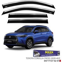 Replax Toyota Corolla Uyumlu Cross 2020 Sonrası Kromlu Cam Rüzgarlığı 4lü