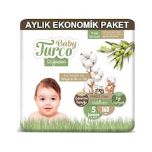 Baby Turco Doğadan Bebek Bezi 5 Numara Junior Aylık Ekonomik Paket 160 Adet
