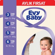 Evy Baby Seçmeli Bebek Bezi Aylık Fırsat Paketi