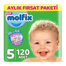 Molfix Bebek Bezi 5 Beden Junior Aylık Fırsat Paketi 120 Adet