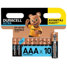 Duracell LR03/MX2400 Ultra AAA İnce Kalem Pil 10'lu