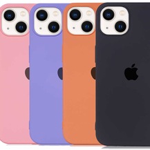 iPhone 13 Kılıf Logolu Lansman İçi Kadife Altı Kapalı 6.1 inç