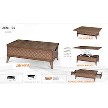 akilli masa sehpa 3 açilimli