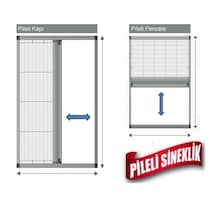 PİLELİ SİNEKLİK KAPI VE PENCERE SİNEKLİK PLİSE SİNEKLİK