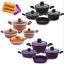 Assos Elita 7 Parça Granit Tencere Tava Takımı