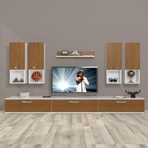 Decoraktiv Eko 4 Mdf Std Rustik Tv Unitesi Tv Sehpasi Beyaz Fiyati