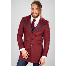 Deepsea Erkek Slimfit Uzun Kase Kaban Trendyol