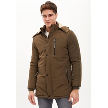 Defacto Erkek Haki Kapusonlu Ici Polar Mont N8160az 19wn Kh21 Trendyol