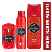 Old Spice 400ml Duş Jeli&Şampuan+150ml Deo+50ml Deo Stick Captain