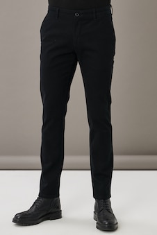 SARAR SARAR Homme Coton Stretch Chino Loisirs Pantalon Slim Fit 52 W36 L32 Noir Neuf 