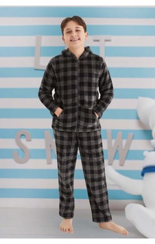 Aydoğan Erkek Çocuk Polar Pijama Takımı 240526 Siyah SIYAH Aydoğan Erkek Çocuk Polar Pijama Takımı 240526 Siyah SIYAH