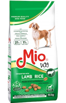 Mio Dog Kuzu Etli ve Pirinçli Yetişkin Köpek Maması 15 KG
