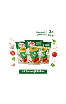 Snap Eats Hazır Çorba Bardakta Mercimek Çorbası 20 Gr 3'lü Avantaj Paketi Snap Eats Hazır Çorba Bardakta Mercimek Çorbası 20 Gr 3'lü Avantaj Paketi