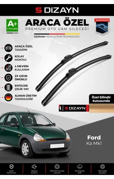 S-dizayn Ford Ka Mk1 Ön Cam Silecek Seti 1996-2008 Premium Araca Özel 48-45 Cm A+ Kalite Aocs-1738